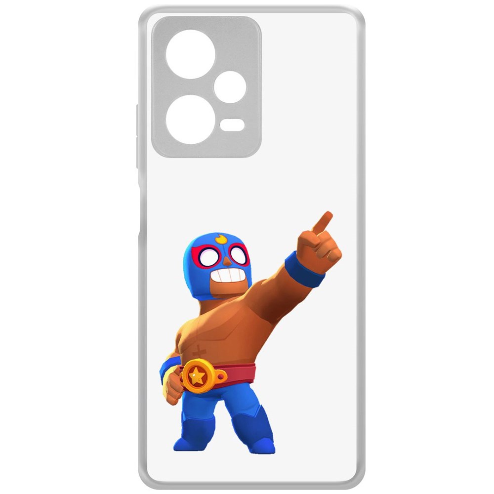 

Чехол-накладка Brawl Stars-Эль Примо для Xiaomi Redmi Note 12 Pro+ 5G, Прозрачный