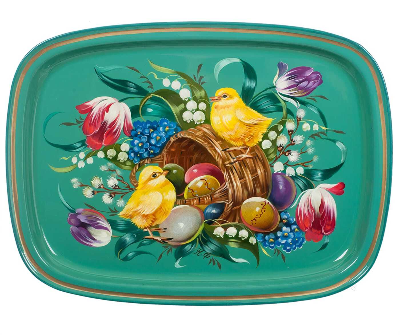 

Жостовский поднос A12D01072022018, Прямоугольная