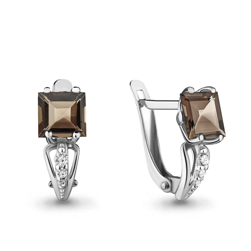 

Серьги из серебра с кварцем Aquamarine 4414501А_925_р, 4414501А_925_р