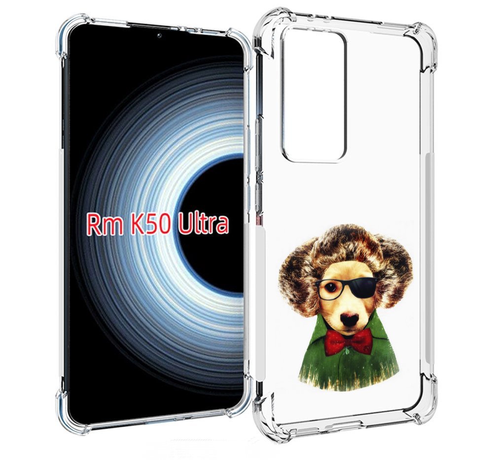 Чехол MyPads Пес в бабочке для Xiaomi 12T / Redmi K50 Ultra