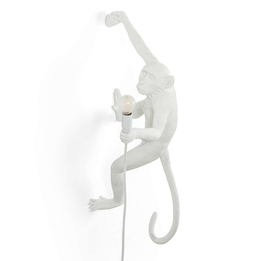фото Светильник правосторонний monkey lamp hanging, белый seletti
