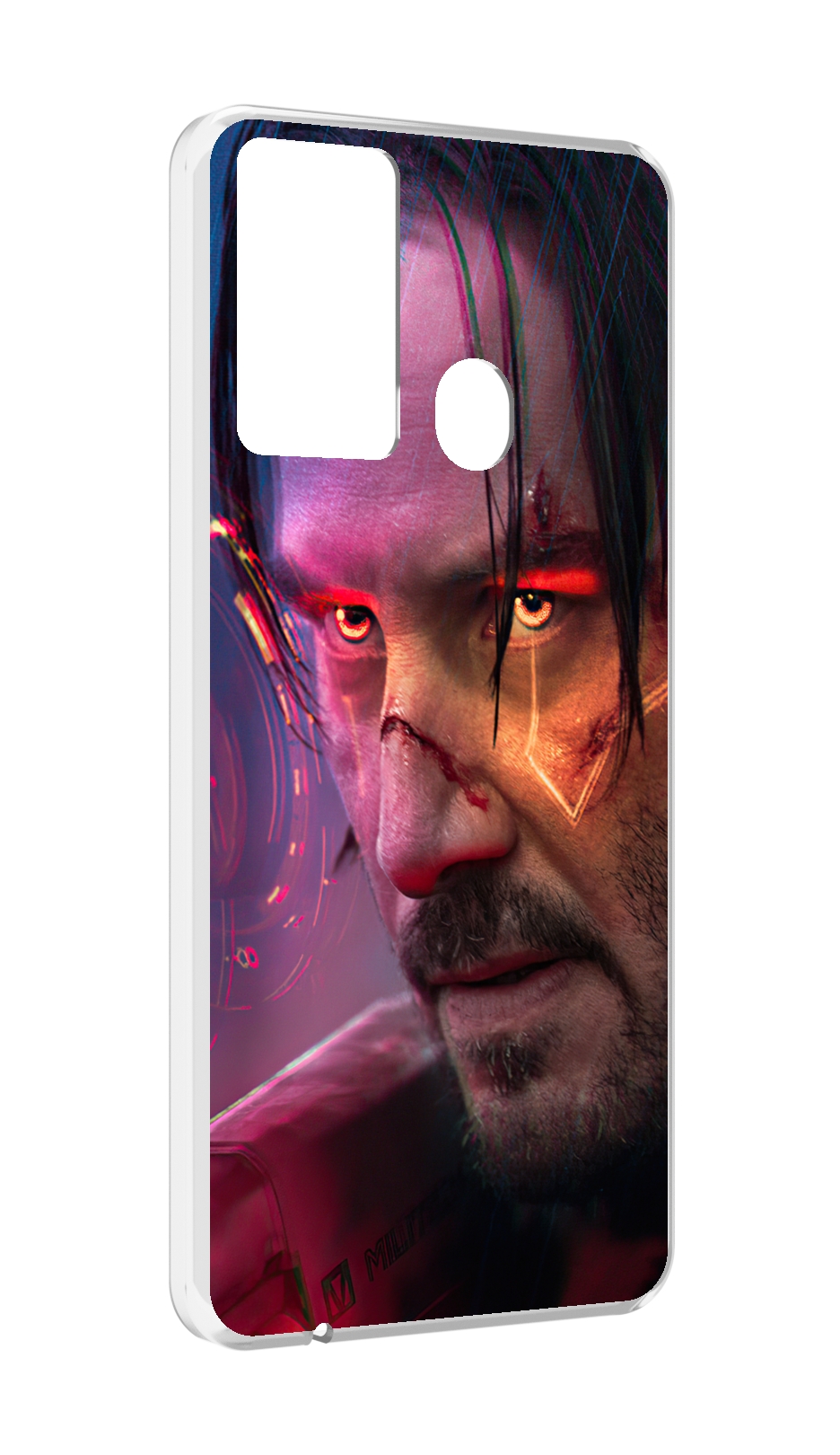 

Чехол MyPads cyberpunk 2077 Джонни Сильверхенд для Itel P37/Itel Vision 2S, Прозрачный, Tocco