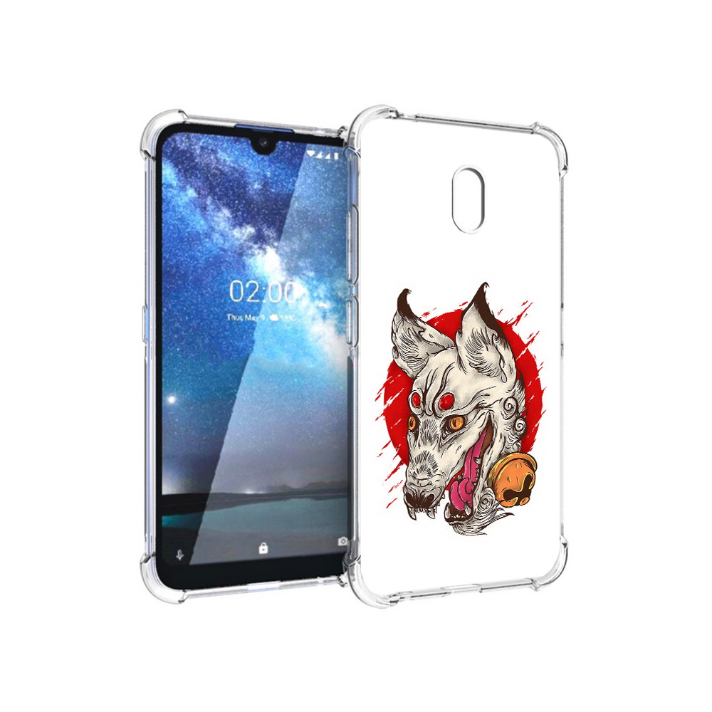 

Чехол MyPads Tocco для Nokia 2.2 страшная собака (PT134721.103.627), Прозрачный, Tocco