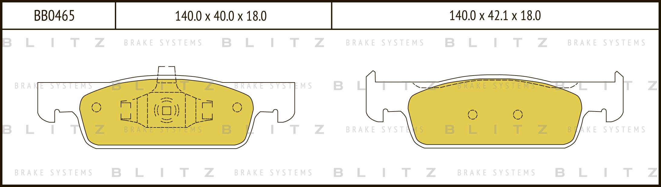 

Тормозные колодки BLITZ передние дисковые bb0465