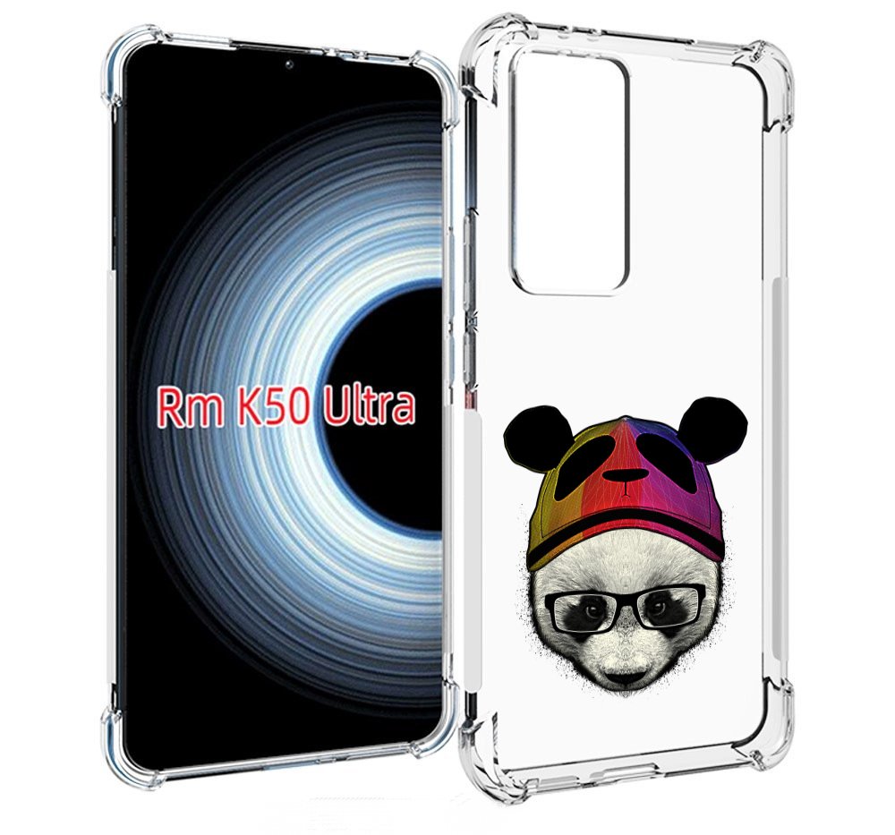 

Чехол MyPads Панда в шапке для Xiaomi 12T / Redmi K50 Ultra, Прозрачный, Tocco
