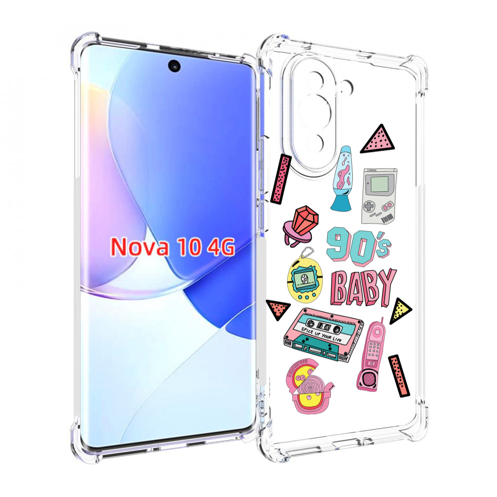 

Чехол MyPads гаджеты-90х для Huawei Nova 10, Прозрачный, Tocco