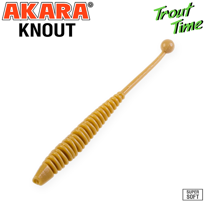 

Приманка силиконовая мягкая AKARA TROUT TIME KNOUT 2.5 чеснок (KN2/5-445-GR-F10/2,5"/445), Коричневый