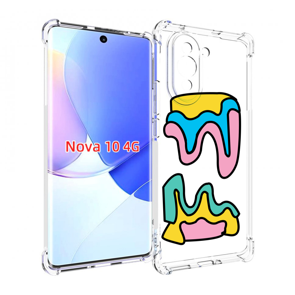 

Чехол MyPads вытекающая-абстракция для Huawei Nova 10, Прозрачный, Tocco