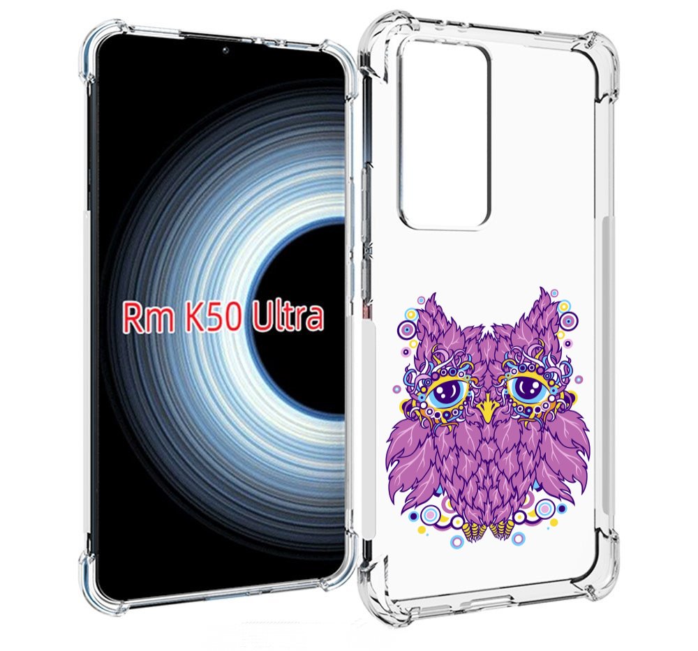 

Чехол MyPads Розовая сова для Xiaomi 12T / Redmi K50 Ultra, Прозрачный, Tocco