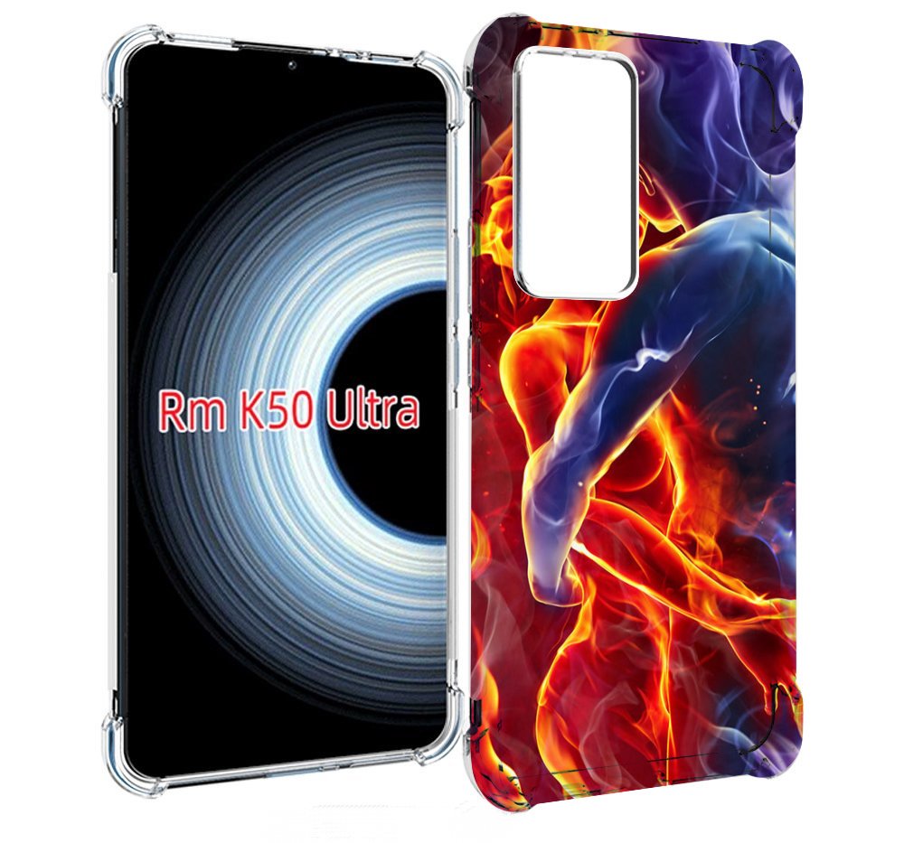 

Чехол MyPads Огонь-вода для Xiaomi 12T / Redmi K50 Ultra, Прозрачный, Tocco