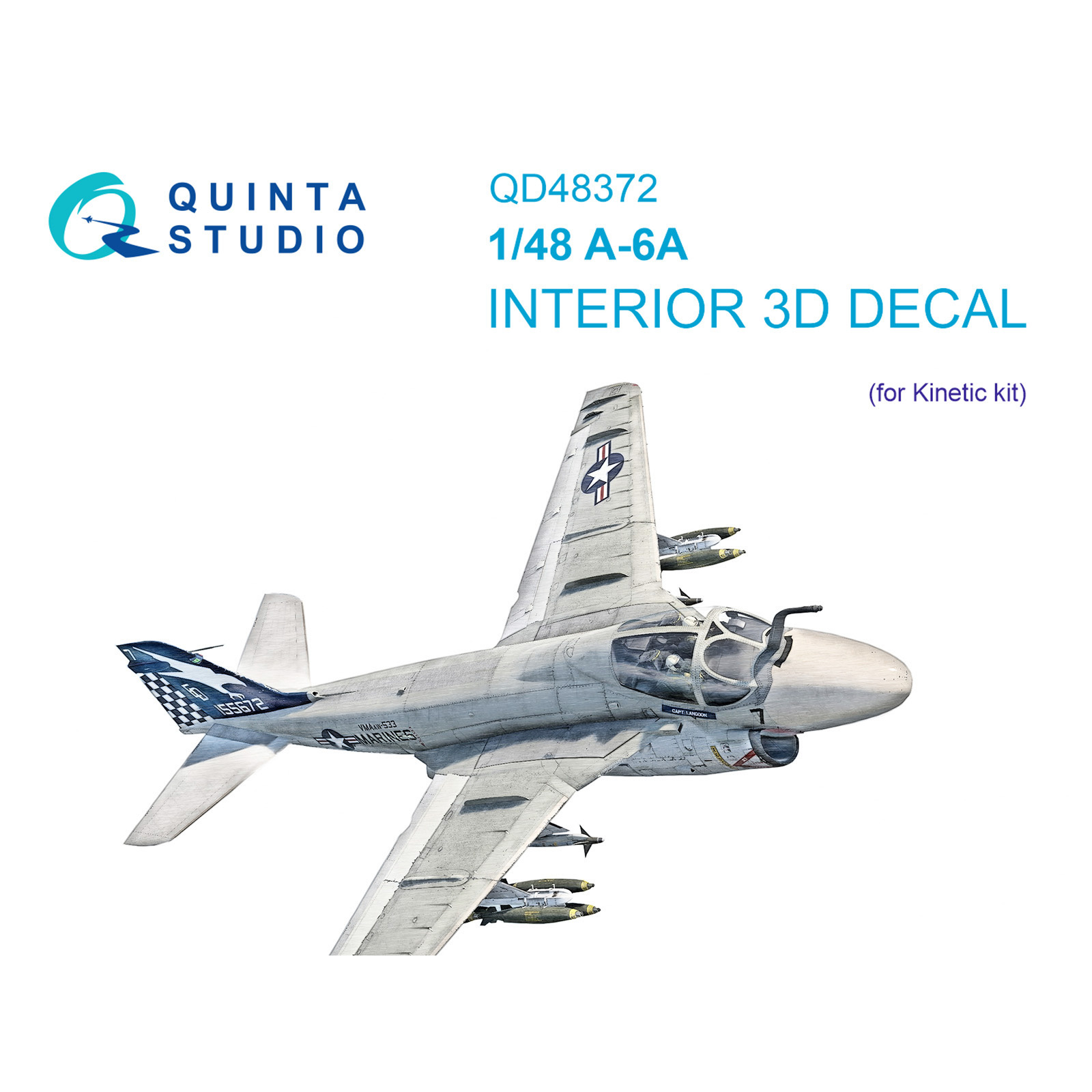 3D Декаль Quinta Studio 1/48 интерьера кабины A-6A Kinetic QD48372