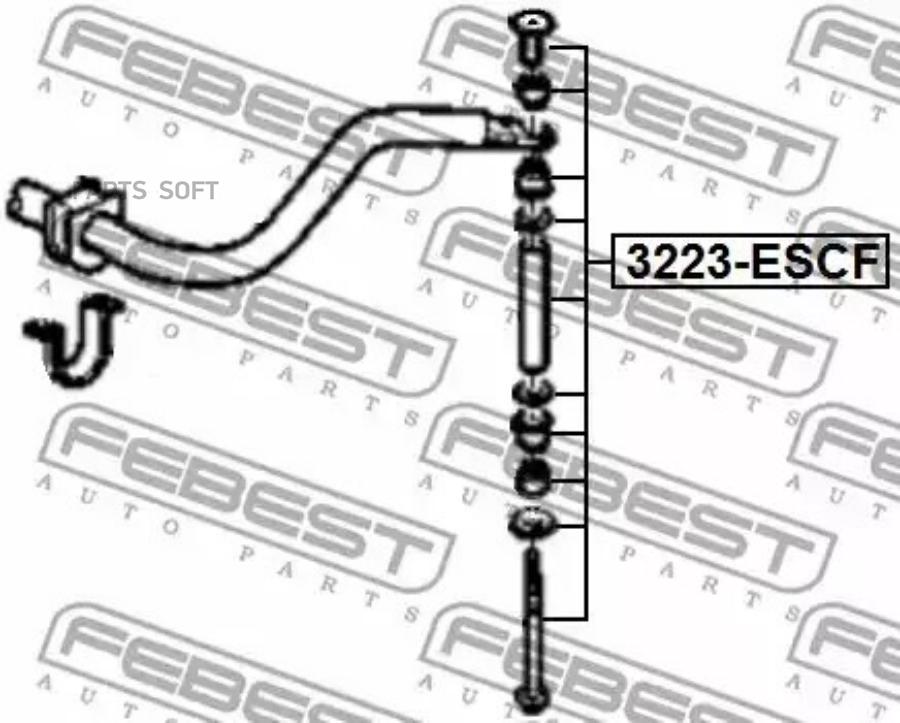 

3223escf_тяга стабилизатора перед.cadillac escalade 02-06, chevrolet avalanche 1500/ 2500