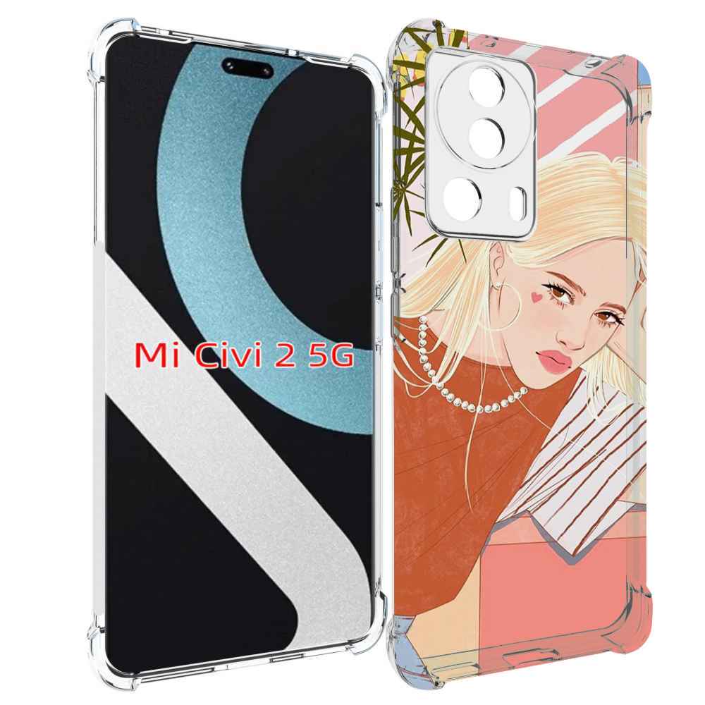 

Чехол MyPads летняя-девочка женский для Xiaomi Civi 2, Прозрачный, Tocco