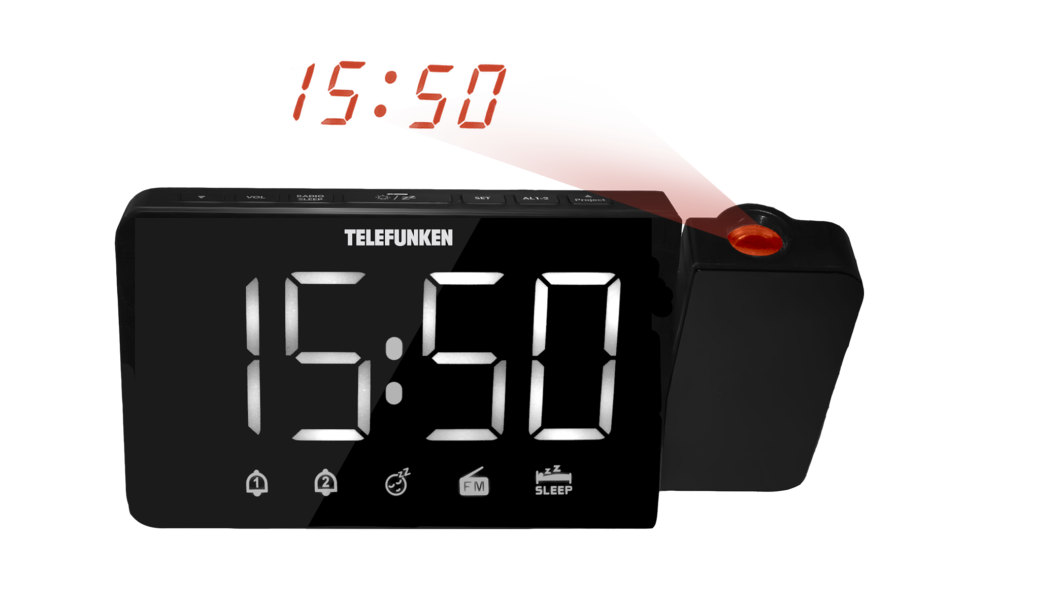 Радио-часы Telefunken TF-1709 Black