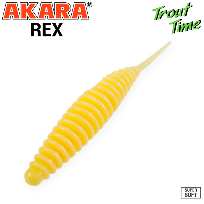 

AKARA Приманка силиконовая (мягкая) AKARA TROUT TIME REX сыр (R2/5-446-CH-F10/2,5"/446), Бежевый