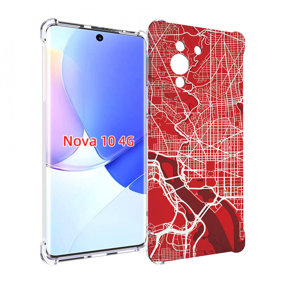 

Чехол MyPads векторная-карта для Huawei Nova 10, Прозрачный, Tocco