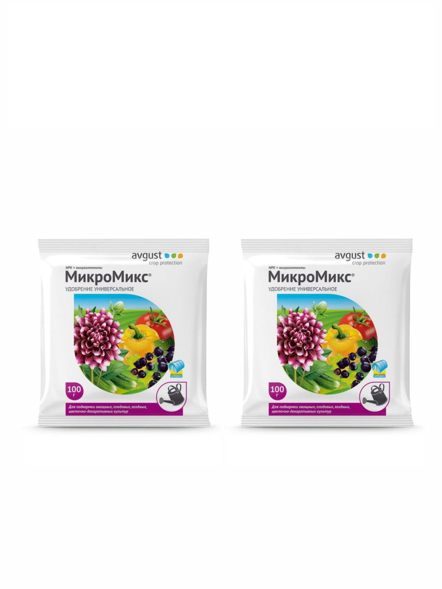 

Минеральное удобрение комплексное Avgust МикроМикс 99218 100 г х 2 шт., МикроМикс