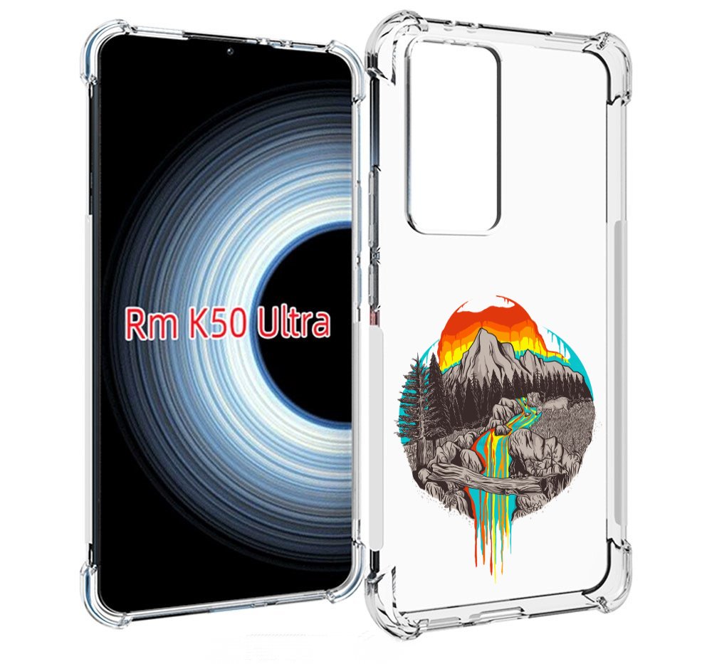 

Чехол MyPads Радужный водопад для Xiaomi 12T / Redmi K50 Ultra, Прозрачный, Tocco