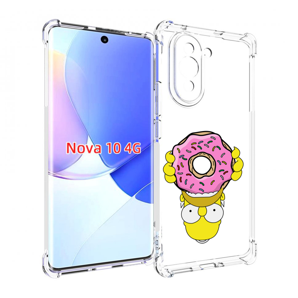 

Чехол MyPads большой-пончик для Huawei Nova 10, Прозрачный, Tocco