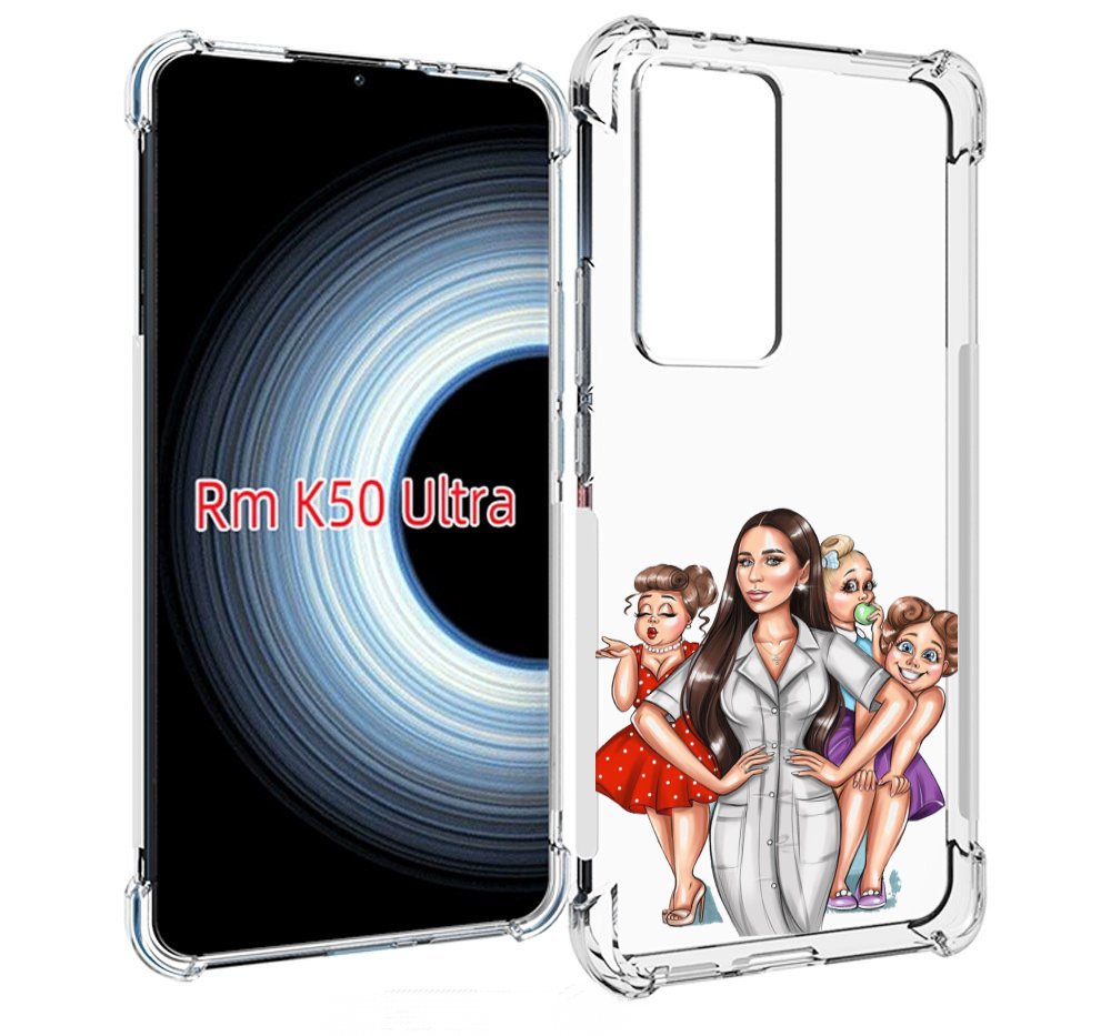 

Чехол MyPads Милые-дамы женский для Xiaomi 12T / Redmi K50 Ultra, Прозрачный, Tocco