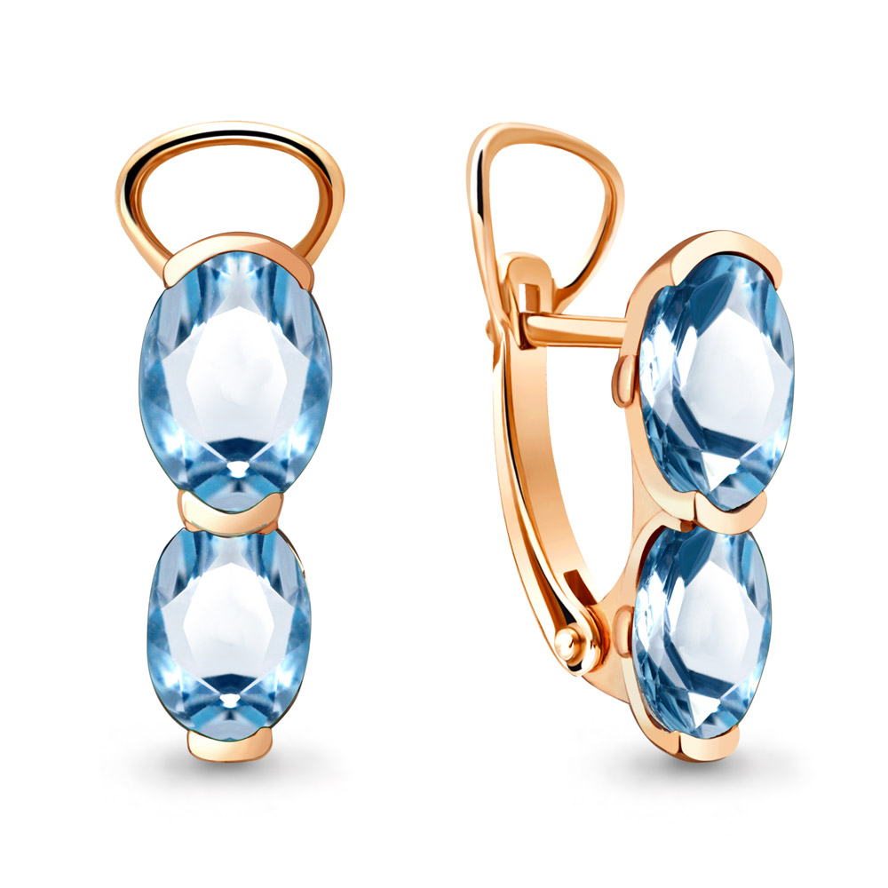 

Серьги из красного золота с топазом Aquamarine 4414205_585_кз, 4414205_585_кз