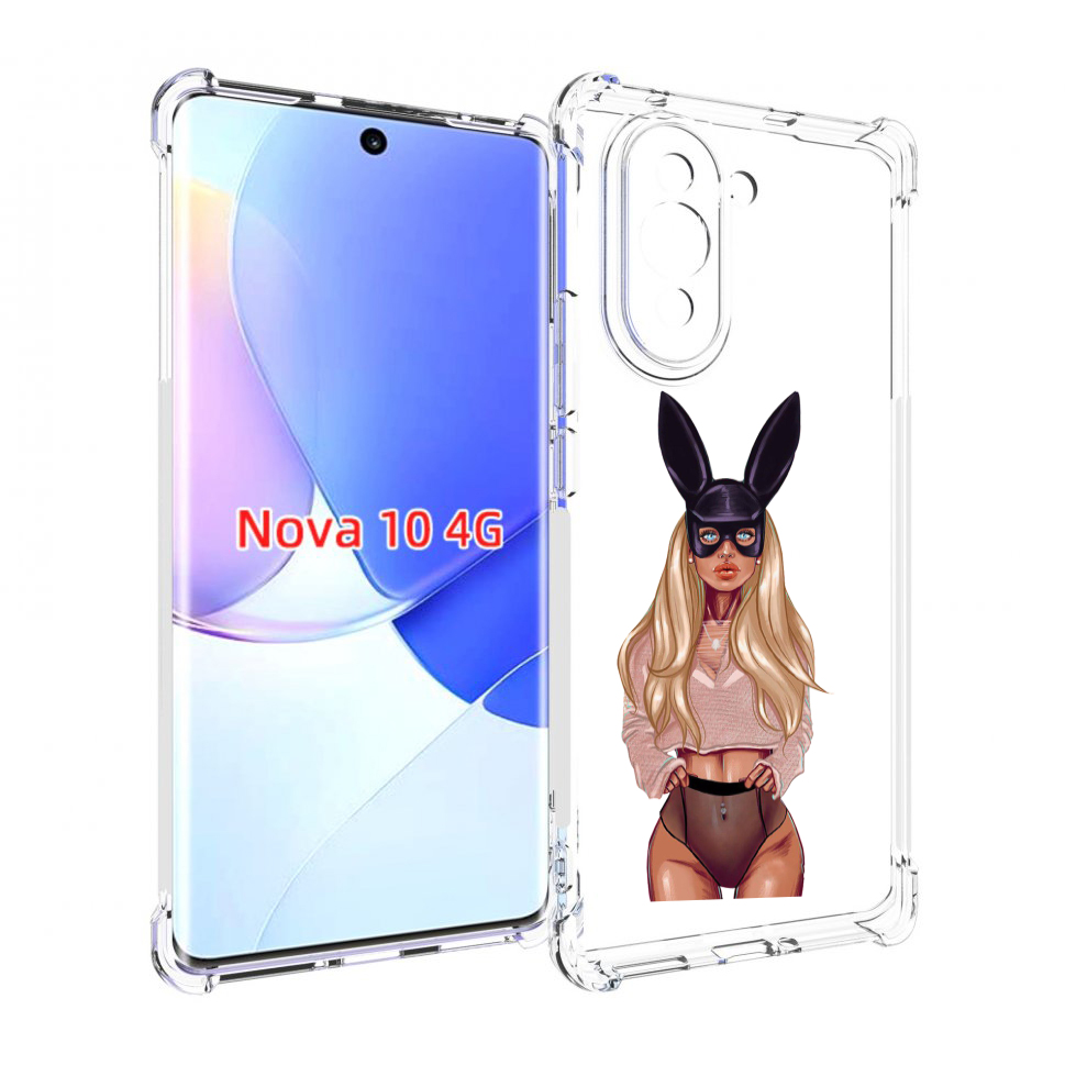 

Чехол MyPads блондинка-с-ушками женский для Huawei Nova 10, Прозрачный, Tocco