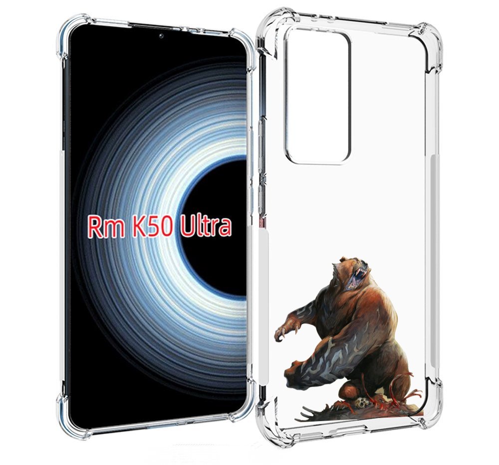 

Чехол MyPads Медведь-жестокий для Xiaomi 12T / Redmi K50 Ultra, Прозрачный, Tocco
