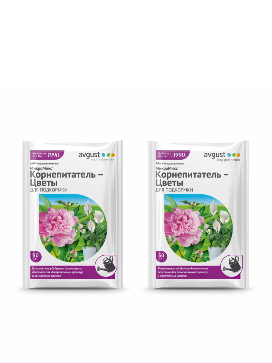 

Минеральное удобрение комплексное Avgust Корнепитатель-цветы 99216 5 шт. х 10 г х 2 шт., Корнепитатель-цветы