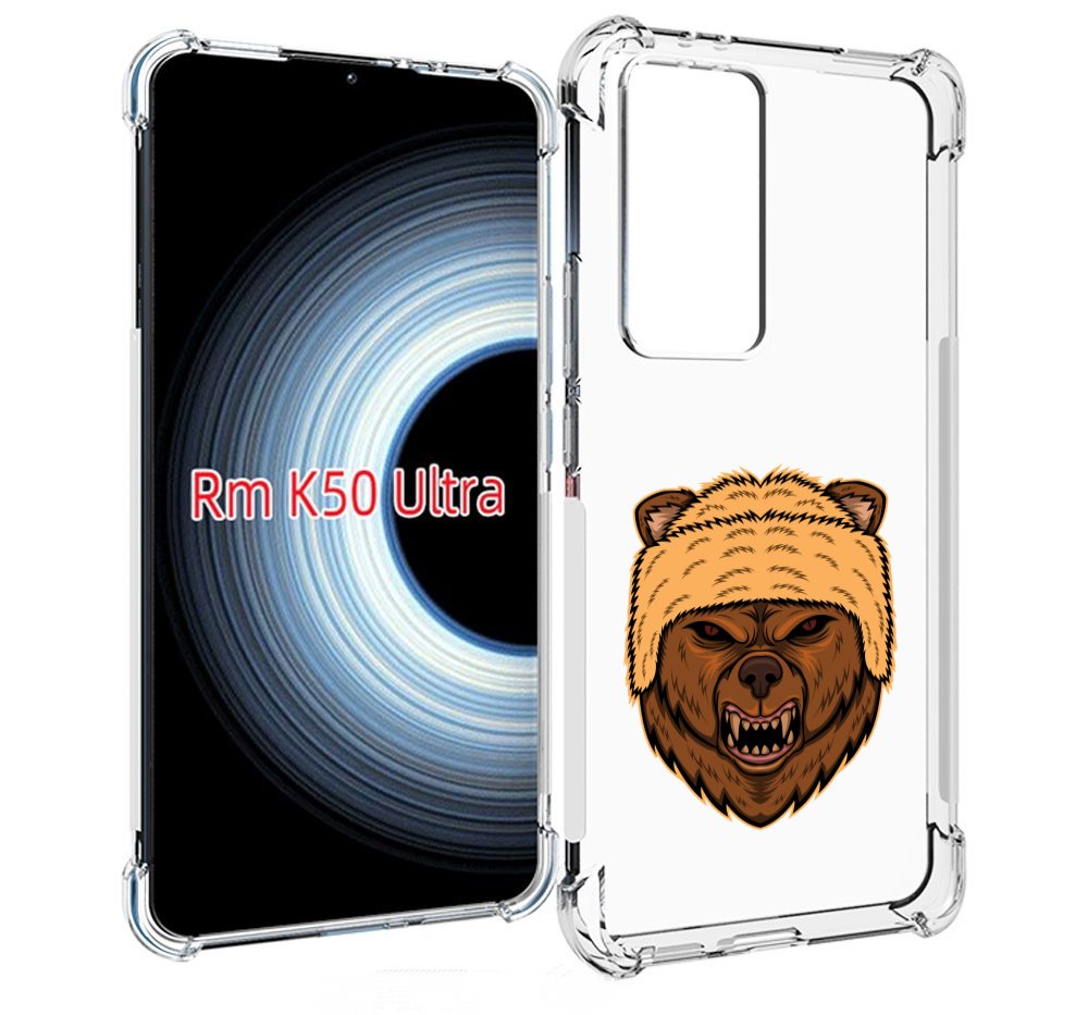 

Чехол MyPads Медведь-в-шапке для Xiaomi 12T / Redmi K50 Ultra, Прозрачный, Tocco