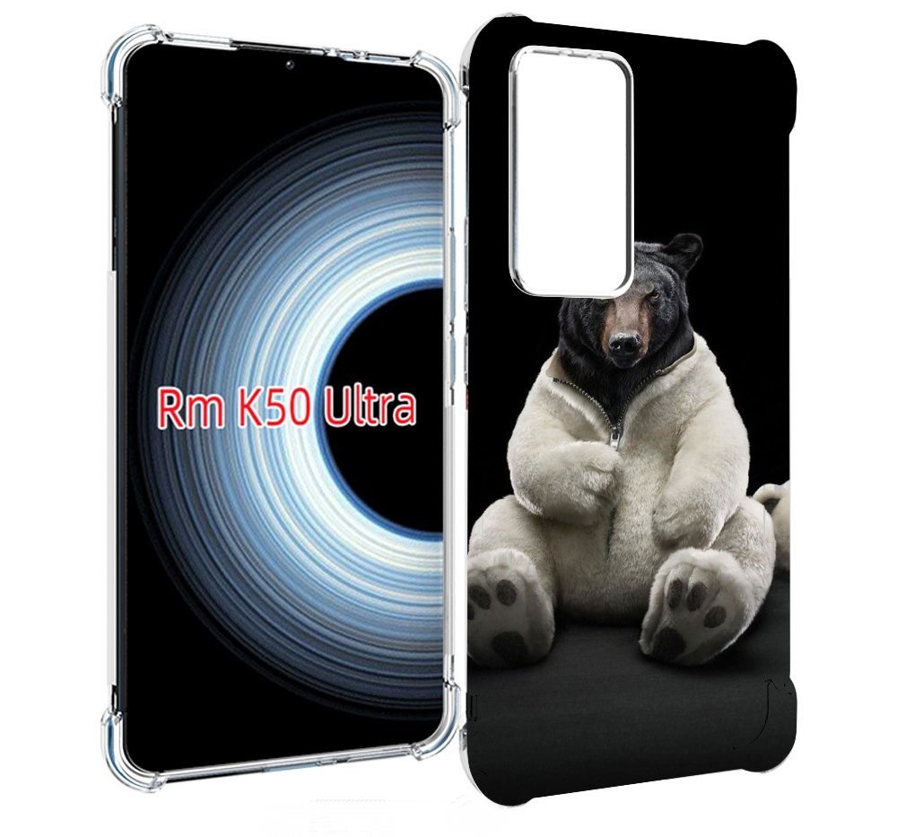 Чехол MyPads Медведь-бурый-белый для Xiaomi 12T / Redmi K50 Ultra