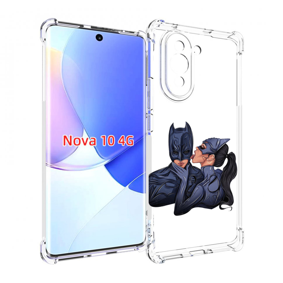 Чехол MyPads бетман-и-кошка для Huawei Nova 10