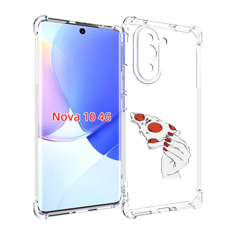 

Чехол MyPads белая-пицца для Huawei Nova 10, Прозрачный, Tocco