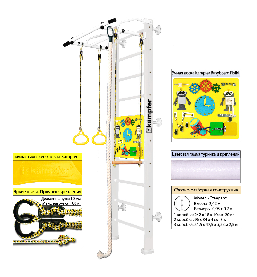 

Шведская стенка Kampfer Helena Wall Busyboard