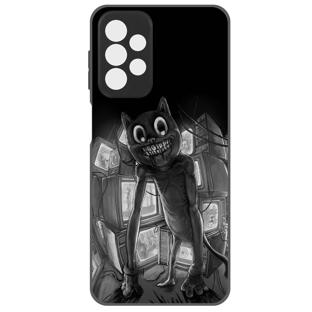 

Чехол-накладка Софт Хаги Ваги - Картун Кэт для Samsung Galaxy A23 (A235), Черный