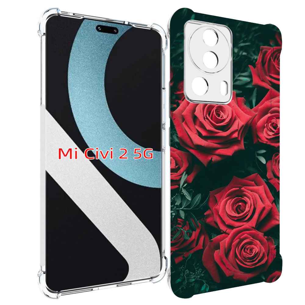 

Чехол MyPads красные-бархатные-розы для Xiaomi Civi 2, Прозрачный, Tocco