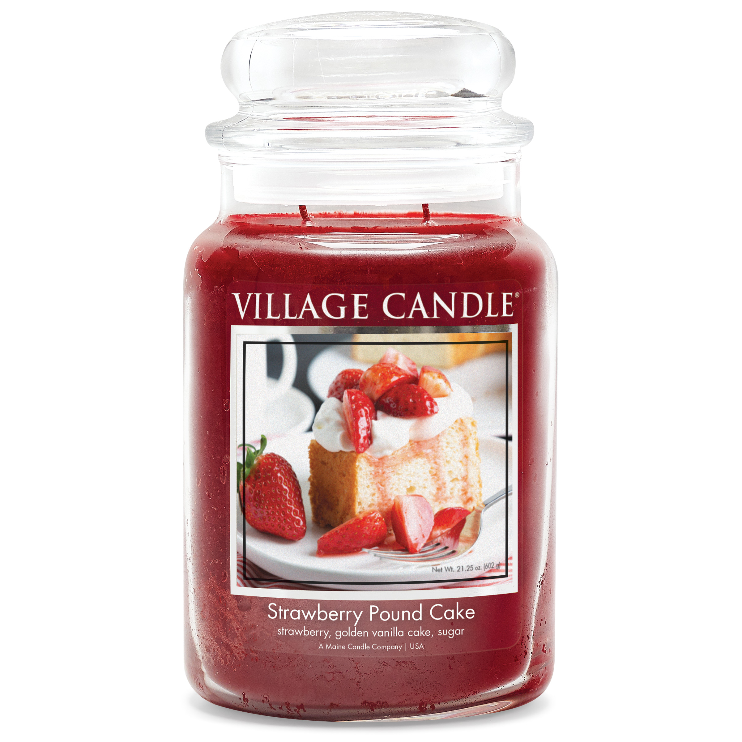 фото Ароматическая свеча village candle "strawberry pound cake", большая/4260439