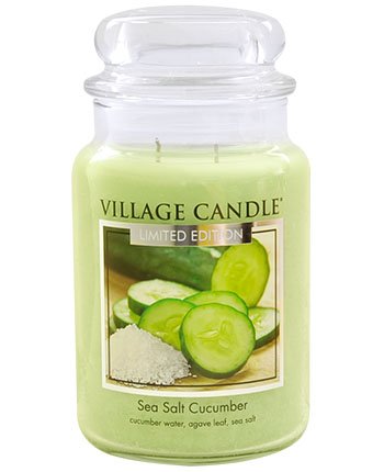 фото Ароматическая свеча village candle "sea salt cucumber", большая/4260073