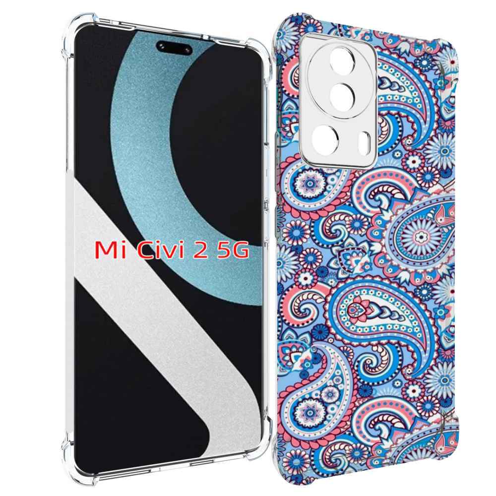 

Чехол MyPads красивый голубой арнамент для Xiaomi Civi 2, Прозрачный, Tocco