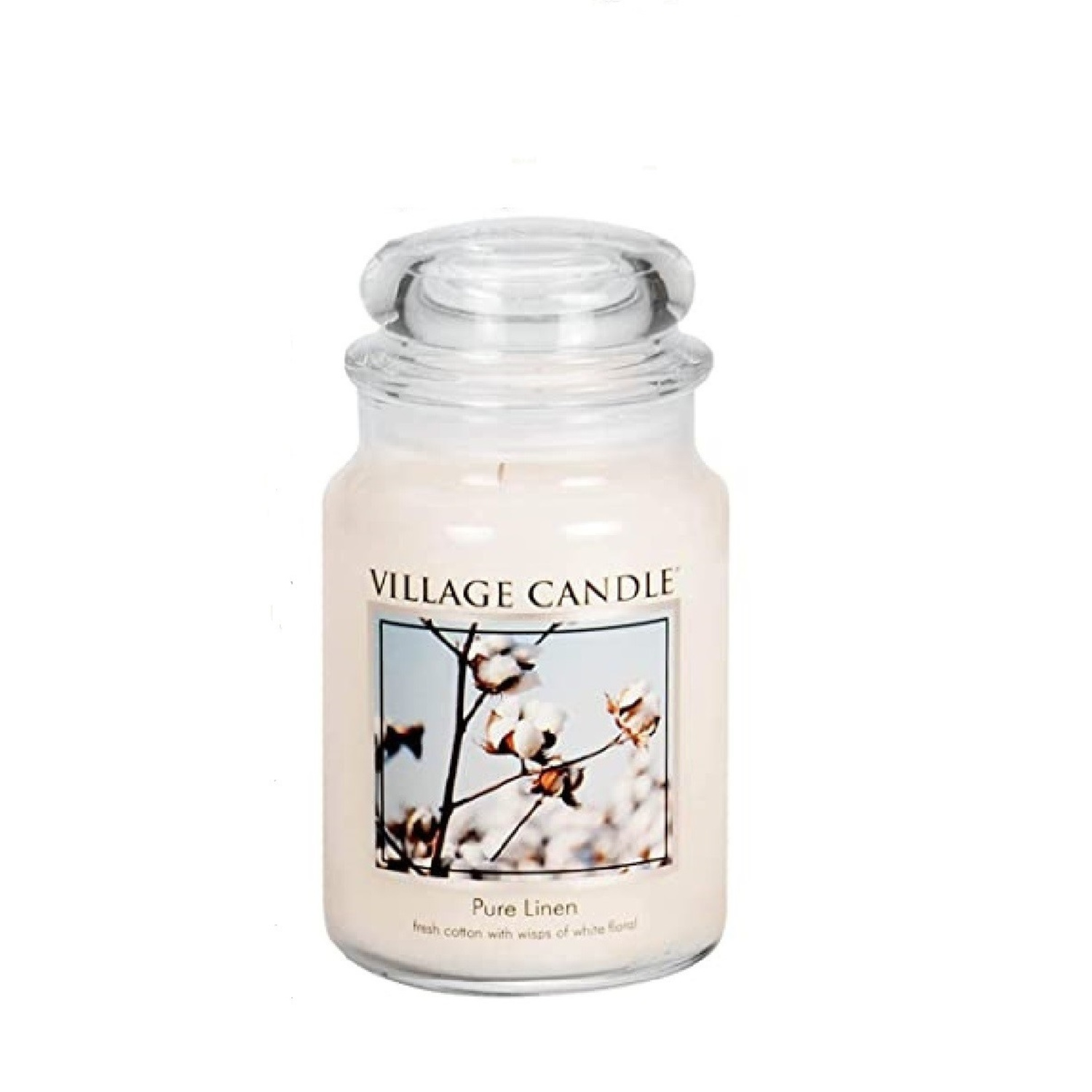 фото Ароматическая свеча village candle "хлопок и лен", большая