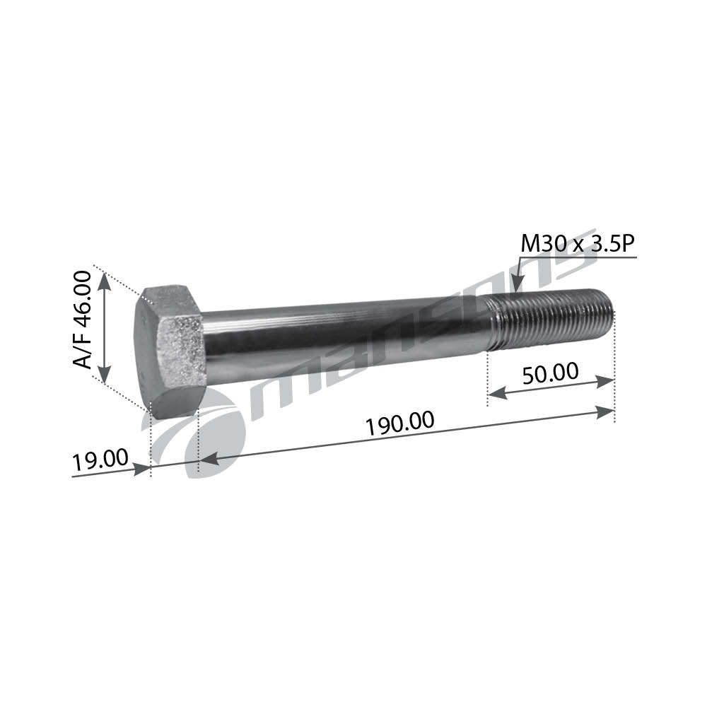 Болт М30X190/45 8.8VZ