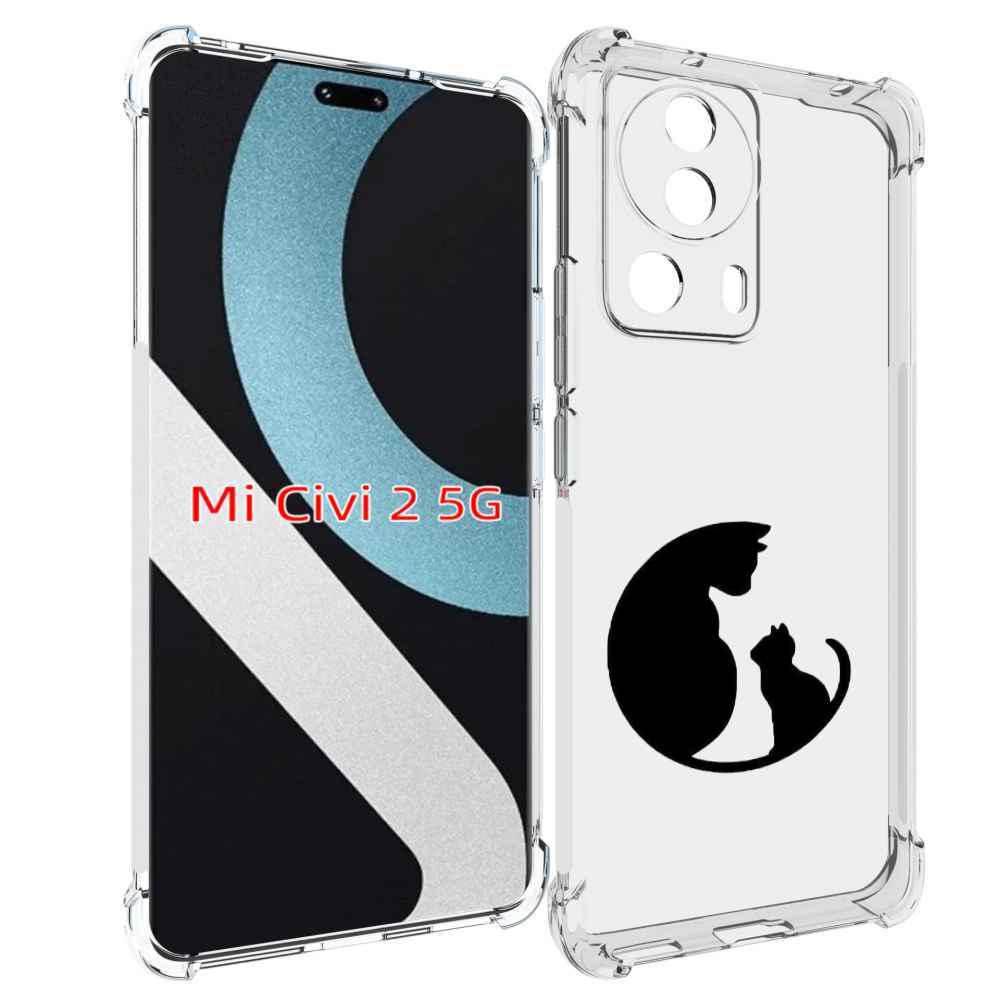 

Чехол MyPads коты в полукруге для Xiaomi Civi 2, Прозрачный, Tocco