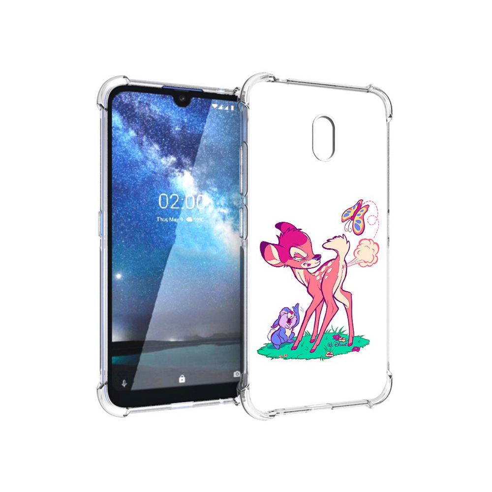 

Чехол MyPads Tocco для Nokia 2.2 смешной олененок (PT134721.103.610), Прозрачный, Tocco