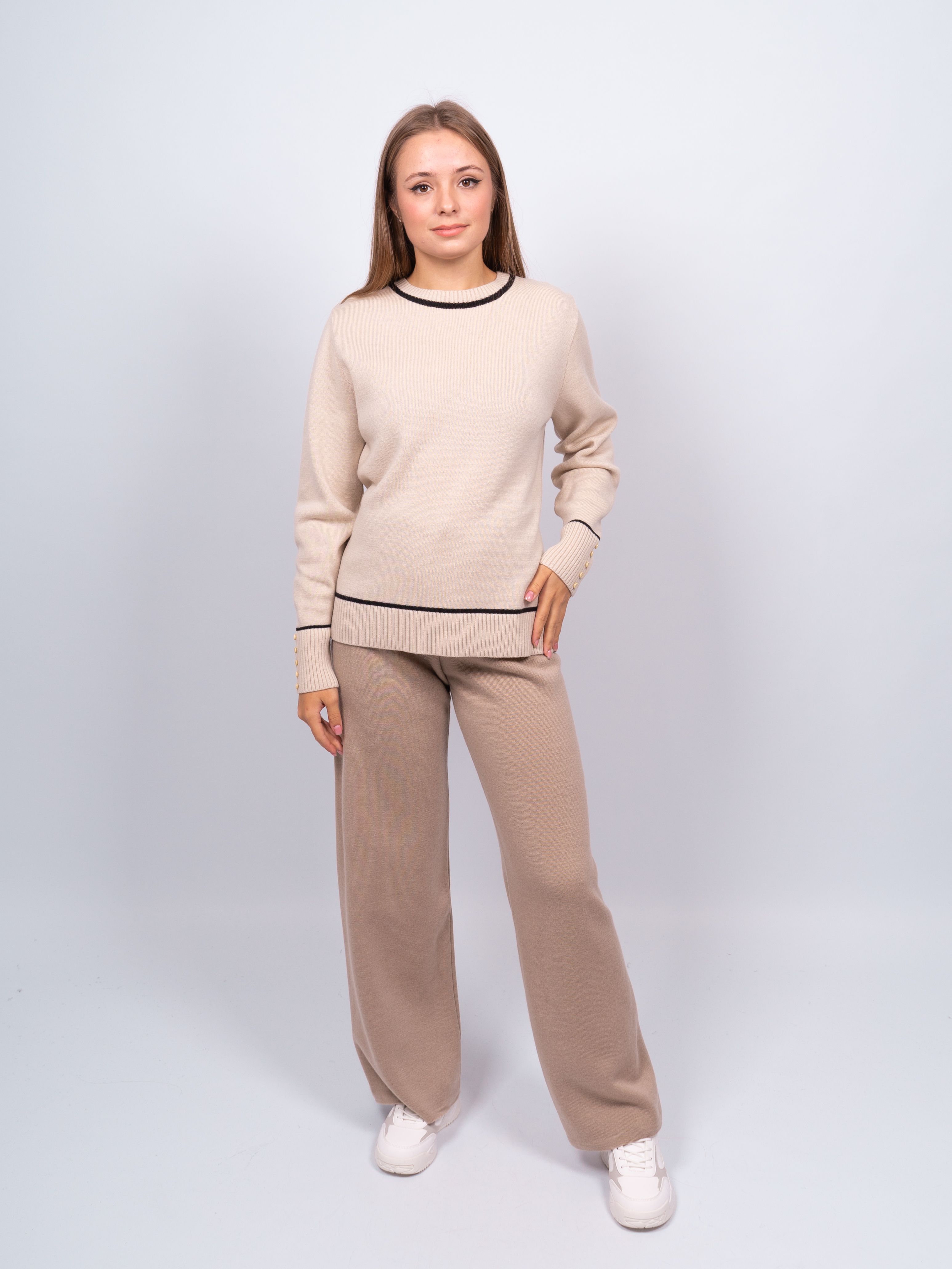 Брюки женские 365 clothes 78232.00 бежевые 44 RU