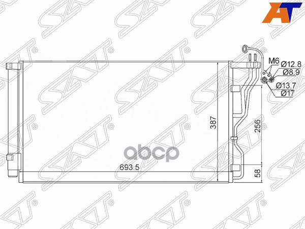 

SAT Радиатор кондиционера HYUNDAI I40 11-