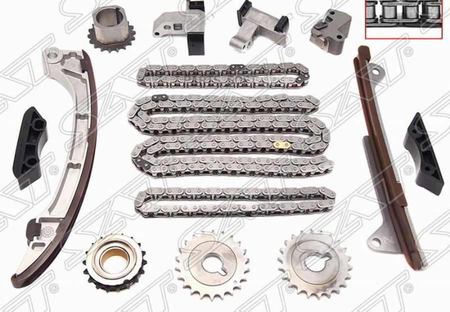 SAT Комплект цепи ГРМ TOYOTA 1GR-FE 03-07