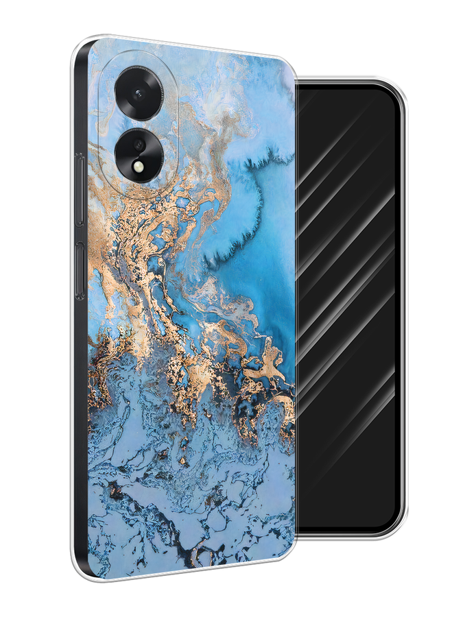 

Чехол Awog на Oppo A18 "Морозная лавина синяя", Серебристый, 2515450-1