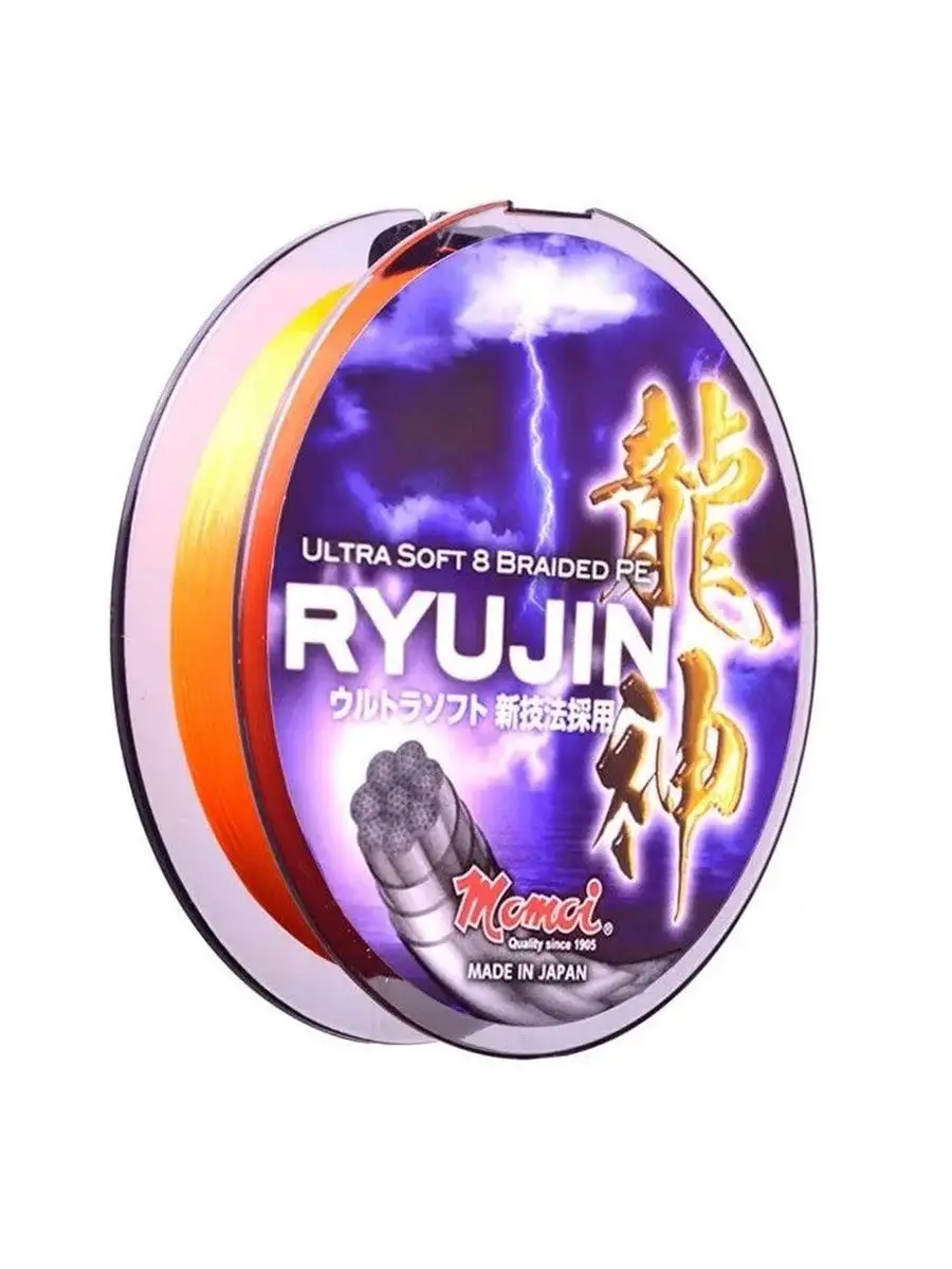 

Плетеный шнур для рыбалки Momoi Ryujin (0.37 / 37 / 5), Оранжевый, Ryujin
