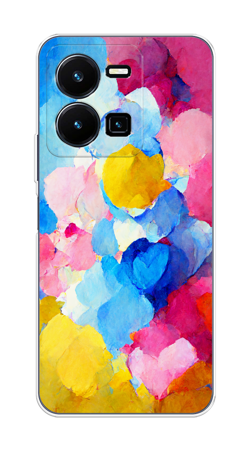 

Чехол на Vivo Y35 4G "Яркие пятна", Синий;голубой;желтый;розовый, 267250-1