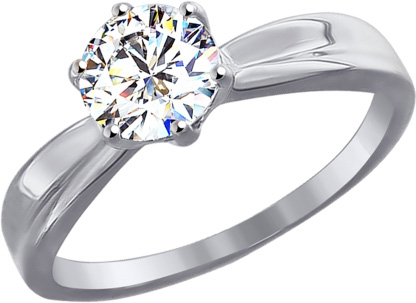 

Кольцо из белого золота р.  AllTime 81010253_s, фианит Swarovski, 81010253_s