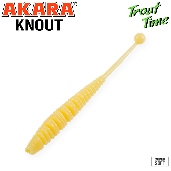 фото Приманка силиконовая (мягкая) akara trout time knout 2.5 сыр (kn2/5-446-ch-f10/2,5"/446)